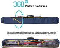 Sac de transport à roulettes pour ski, imperméable et entièrement rembourré, idéal pour le voyage aérien et le transport de matériel de neige – Vente en gros usine OEM/ODM