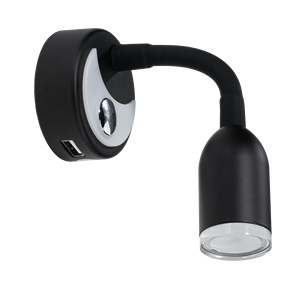 12V RV LED luz de lectura flexible cuello de cisne lámpara de pared para autocaravana, caravana y caravana - Product Image 1