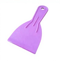 Yep Spatule de décapage en plastique vierge violet de 4 pouces, type courbé, qualité DIY, épaisseur de lame 1 mm, pour décapage de peinture et jointoiement