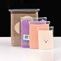 Impression offset de haute qualité Cpe chaussettes givré fermeture éclair curseur personnalisé stockage emballage sac fermeture éclair pour vêtements