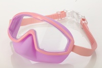 Personnalisé 180 °   Masque de plongée panoramique anti-buée avec verre trempé et poche nasale confortable