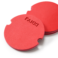 FANXI 5 pièces affichage d'anneau en cuir PU support de feuilles rondes support d'anneau présentoir pour anneaux mariage spectacle accessoires de photographie au détail