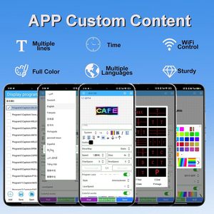 Letrero LED para tienda P10, exterior, impermeable, a todo color, con control Wifi, pantalla de texto desplazable, pantalla SMD de alto brillo, 110V 220V - Product Image 2