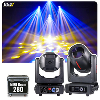 2 projecteurs Sharpy Beam à tête mobile, contrôle DMX, mini lampe 280W, avec flight case