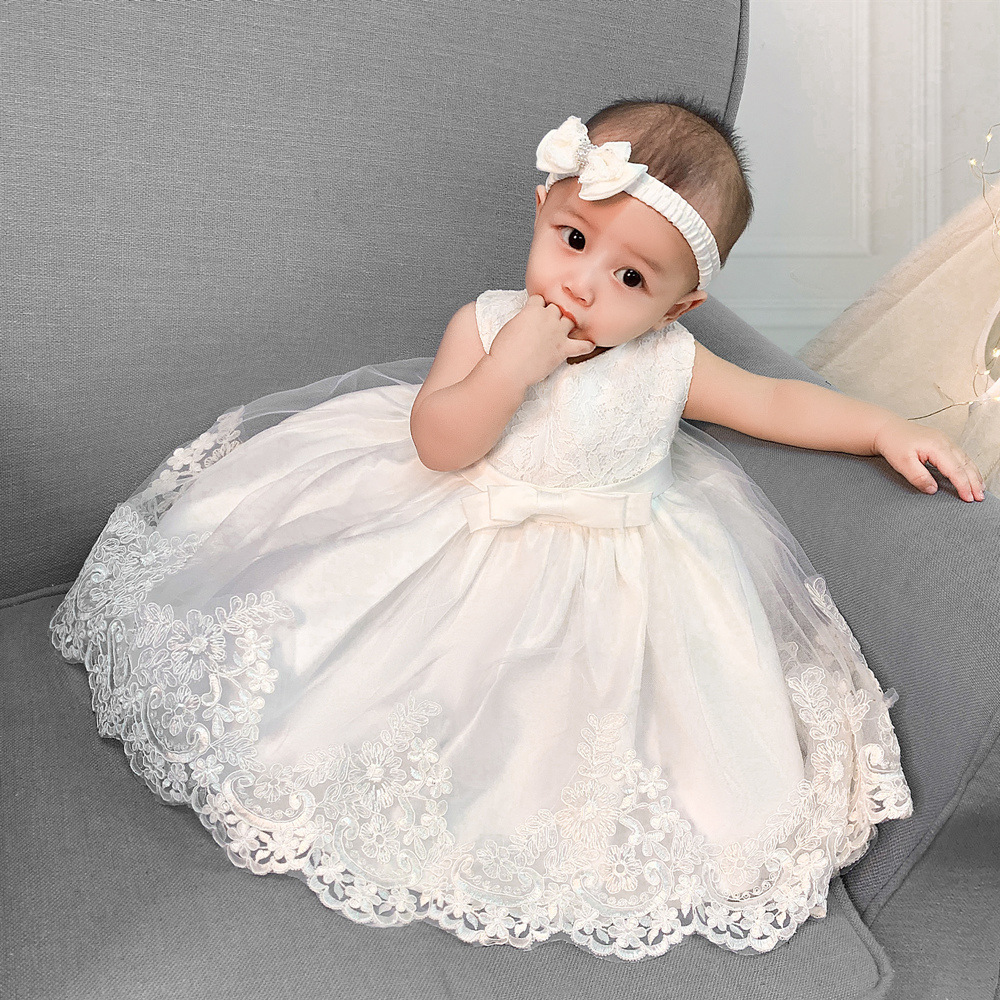 party dress for newborn Marryshe - Little Girl Dresses The newborn gown is made with soft pima cotton in white Puff Sleeve Rompers for Baby