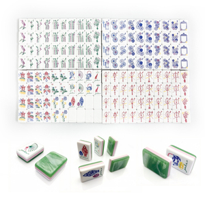 Mahjong Americano, Mahjong Judío, Mahjong Español, Mahjong de Regalo, Mahjong Miss Classic, Juego de Fichas de Mahjong, Fichas de Mahjong Verdes - Product Image 1