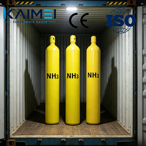 Cilindro de Gas Amoníaco <span class=keywords><strong>NH3</strong></span> de Acero 6N4 de Ultra Alta Pureza 99.9999% 47L 23kg con Válvula DISS720 para LED y Semiconductores - Product Image 4