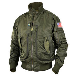 <span class=keywords><strong>Blouson</strong></span> d'aviateur d'extérieur Veste tactique à col <span class=keywords><strong>de</strong></span> baseball Veste d'aviateur décontractée à poches multiples Veste <span class=keywords><strong>de</strong></span> <span class=keywords><strong>pilote</strong></span> coupe-vent - Product Image 1