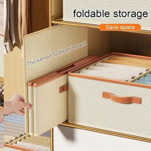 Faltbare Abnehmbare Schrank- und Garderobenaufbewahrungsbox für Kleidung, T-Shirts, Hosen, Spielzeug-Organisation im Wohnzimmer & Badezimmer - Product Image 2