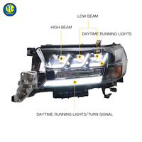 YU GUANG pour Toyota Land Cruiser Pièces Auto 2016-2021 LC200 Phares Améliorés Land Cruiser LC200 Facelift Paire de Phares LED