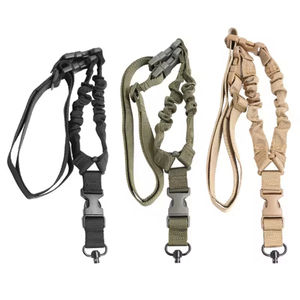 Tactical 2 Point <b>Bungee</b> Sling Adjustable Nylon Webbing Strap with Quick Release Buckle for Outdoor Adventure Hiking - Product Image 1