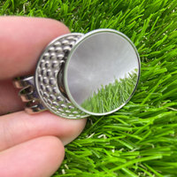 Vente en gros Marqueur de balle de golf blanc plaqué argent/nickel Marqueur de balle en métal fer 25mm