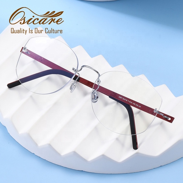 High Quality Beta Titanium Anti Blue Light Blocking Glasses Spectacle Optics Premium Optical Eyeglasses Frames Luxury Glasses