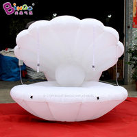 Ballon publicitaire gonflable personnalisé en forme de coquillage, coquille de mer géante gonflable avec lumière LED pour la décoration de scène de mariage ou de fête