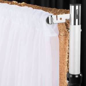 3 Inches 7'' Inches 9'' Inches Premium Double Crossbar Valance <strong>Backdrop</strong> <strong>Hangers</strong> for Wedding Party Events Decor Durable - Product Image 2