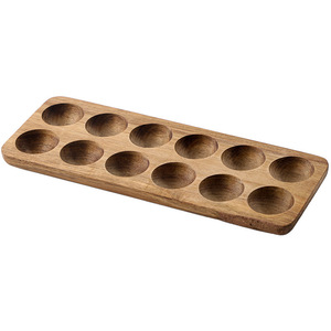 Solid Wood Egg Tray 4 Compartment Stackable <b>Kitchen</b> Egg Storage Rack For Refrigerator Use - Product Image 5