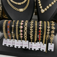 Bracelet Xuping Jewelry plaqué or 14 carats, bracelet tennis à maillons, vente en gros, bracelets à breloques multi-styles pour femmes
