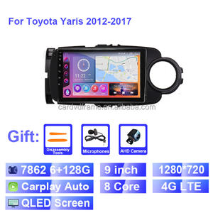 Aijia Top Một Nhà Máy 9 Inch Cảm Ứng Đầy Đủ Màn Hình FM <span class=keywords><strong>Android</strong></span> 14 Máy Nghe Nhạc Cho Toyota Yaris 2012 2017 Stereo Đài Phát Thanh Đa Phương Tiện Xe Phần - Product Image 6
