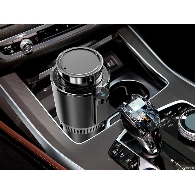 Vehicle Mini Fridge Coffee Milk Warmer Electric Drink Cooler Car Refrigerator With LED Temperature Display