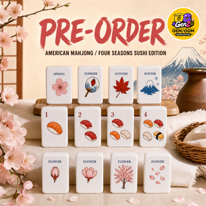 Jeu de Mahjong Américain Thème <span class=keywords><strong>Sushi</strong></span> Printemps-Été-Automne-Hiver 160 Tuiles pour Divertissement – Édition Vacances au Japon - Product Image 1