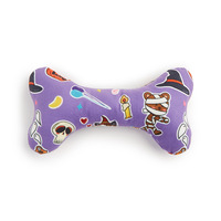Jouet en os de chien d'Halloween Jouet en peluche en peluche rempli de coton écologique avec sondeur BB intégré