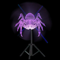 Ventilateur Hologramme 3D Stéréo à Oeil Nu 42cm Contrôle Wifi Publicité Ventilateurs Projection Holographique 3D Affichage Halloween Noël