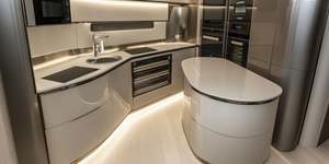 Gabinetes de Cocina Modulares de Alta Gama, Totalmente de Madera, Estilo Europeo Australiano, Color Personalizable, Encimeras de Mármol para Villas Modernas - Product Image 3