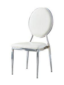 Sıcak satış ucuz altın istiflenebilir tasarım Pu deri yuvarlak geri demir otel sandalye ziyafet olay düğün sandalyeleri - Product Image 3