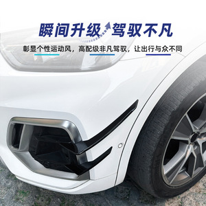 Audi Q5 Front Air Vent <b>Decals</b> Piano Black Carbon Fiber Texture ABS Adhesive Car Exterior Modification 2020-2024 - Product Image 5