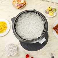 Olla Arrocera Eléctrica Multifuncional Mini al por Mayor, Taza Medidora, Olla Interior Antiadherente de Acero Inoxidable, Utensilios de Cocina Portátiles para el Hogar