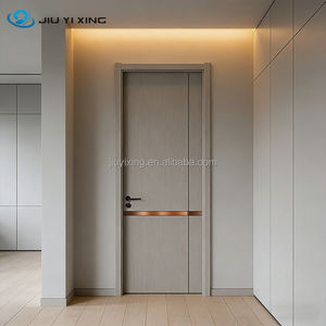 Puerta Interior de WPC de Alta Calidad Jiuyixing, Proceso de <span class=keywords><strong>Pintura</strong></span> 5D, Aislamiento Acústico, Impermeable, Puerta Precolgada para Baño de Hospital - Product Image 3