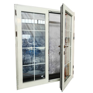 PENJOY <span class=keywords><strong>Porte</strong></span> battante en verre trempé à double vitrage de couleur <span class=keywords><strong>blanche</strong></span> Portes <span class=keywords><strong>d</strong></span>'<span class=keywords><strong>entrée</strong></span> pivotantes en aluminium et bois - Product Image 2