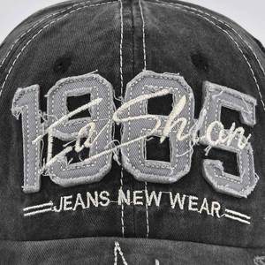 Fabricant de casquettes de sport 1985 Applique Broderie Dad Hat Distressed 6 Panel Baseball Caps Worn Out Gorras Baseball Cap - Product Image 4