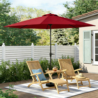 Sombrilla de Columna Central para Exteriores, de Hierro, Moderna, de Alta Calidad, Personalizada, para Parques, Hoteles, Patios, Jardines, Diseño Impermeable