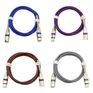 Câble de microphone XLR mâle à femelle noir de 6 pieds avec conducteurs en cuivre, gaine en PVC de 6mm <span class=keywords><strong>pour</strong></span> haut-parleur ou système de sonorisation - Product Image 4