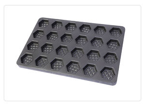 Molde para Hornear Rectangular Negro de 24 Cavidades, Diseño de <span class=keywords><strong>Panal</strong></span> Antiadherente para Waffles Hexagonales, Chocolate y Pasteles Lunares para Uso Doméstico - Product Image 3