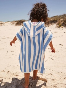 <span class=keywords><strong>Serviette</strong></span> de plage à capuche en <span class=keywords><strong>coton</strong></span> biologique de haute qualité, à rayures double face, tissée, pour enfants, pour le surf - Durable et épaisse - Product Image 5