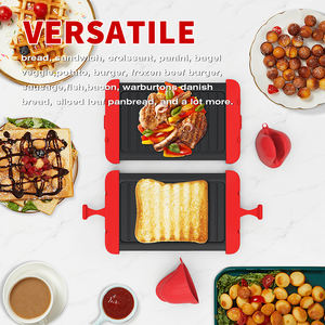 바쁜 대학생과 직장인 추천 전자레인지 샌드위치 메이커 그릴드 치즈 메이커 논스틱 식기세척기 사용 가능 베이킹 조리 팬 - Product Image 5