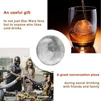 Moule à glaçons Death Star Lot de 2 moules à glace en silicone Sphère Big Ice Ball Maker pour whisky