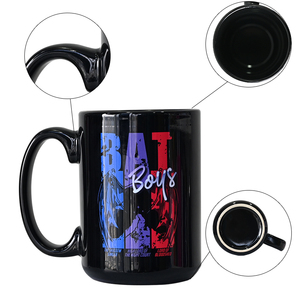 Tasse à <span class=keywords><strong>café</strong></span> en céramique 11oz 15oz blanc noir avec logo personnalisé à sublimer - Product Image 5