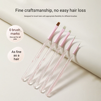 Ensemble de pinceaux à ongles souples et flexibles haute densité, personnalisables, pour gel, pour fournisseur professionnel de manucure