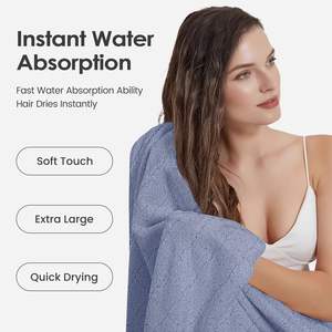 Serviettes de <span class=keywords><strong>bain</strong></span> en microfibre <span class=keywords><strong>ultra</strong></span> douces, super absorbantes, séchage rapide, sans décoloration, couleur unie, lavables en machine, grand ensemble de serviettes de <span class=keywords><strong>bain</strong></span> - Product Image 6
