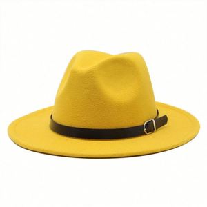Sombreros Fedora Clásicos Baratos al por Mayor, Diseño de Ala Ancha y Plana, Banda de Cuero Sintético, Felpa, para Adultos, para Fiestas, Negocios, Pesca - Product Image 6