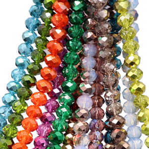 1 brin <span class=keywords><strong>de</strong></span> perles rondelles en verre <span class=keywords><strong>de</strong></span> 4 mm, couleurs rouge, jaune, orange, style perle tchèque, pour la fabrication <span class=keywords><strong>de</strong></span> bracelets, colliers et lampwork en <span class=keywords><strong>cristal</strong></span> - Product Image 6