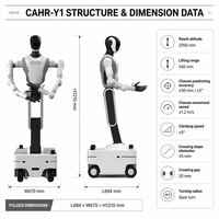 Robot mobile composite TianYi Y1 à double bras collaboratif, portée de levage de 540 mm, robot intelligent autonome, moteur ZY 0,7 kW 220 V