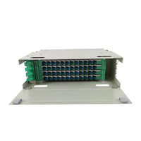 Rak Distribusi Optik (ODF) Tipe Laci Rak 19'' 2U 48 Core, Panel Patch FC SC Simplex, Terpasang di Rak