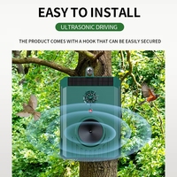 Répulsif Portable Mural Ultrasonique pour Rongeurs et Chiens, Solaire Extérieur, Dissuasif pour Oiseaux et Animaux de Jardin IP67