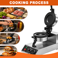 Machine à gaufres et paninis électriques pour hamburgers, presse à hamburgers électrique antiadhésive en acier inoxydable