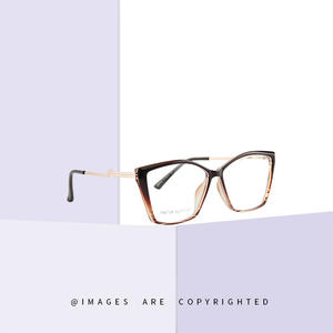 Monture de lunettes œil-de-chat Falai 53-17-137, protection anti-lumière bleue, monture complète unisexe, charnières à ressort TR90 - Product Image 5