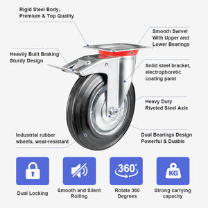 Großhandel schwere drehbare industrielle Lenk rollen Massiv stahl halterung Vintage Farm house <span class=keywords><strong>Industrial</strong></span> <span class=keywords><strong>Caster</strong></span> Zhongshan - Product Image 2